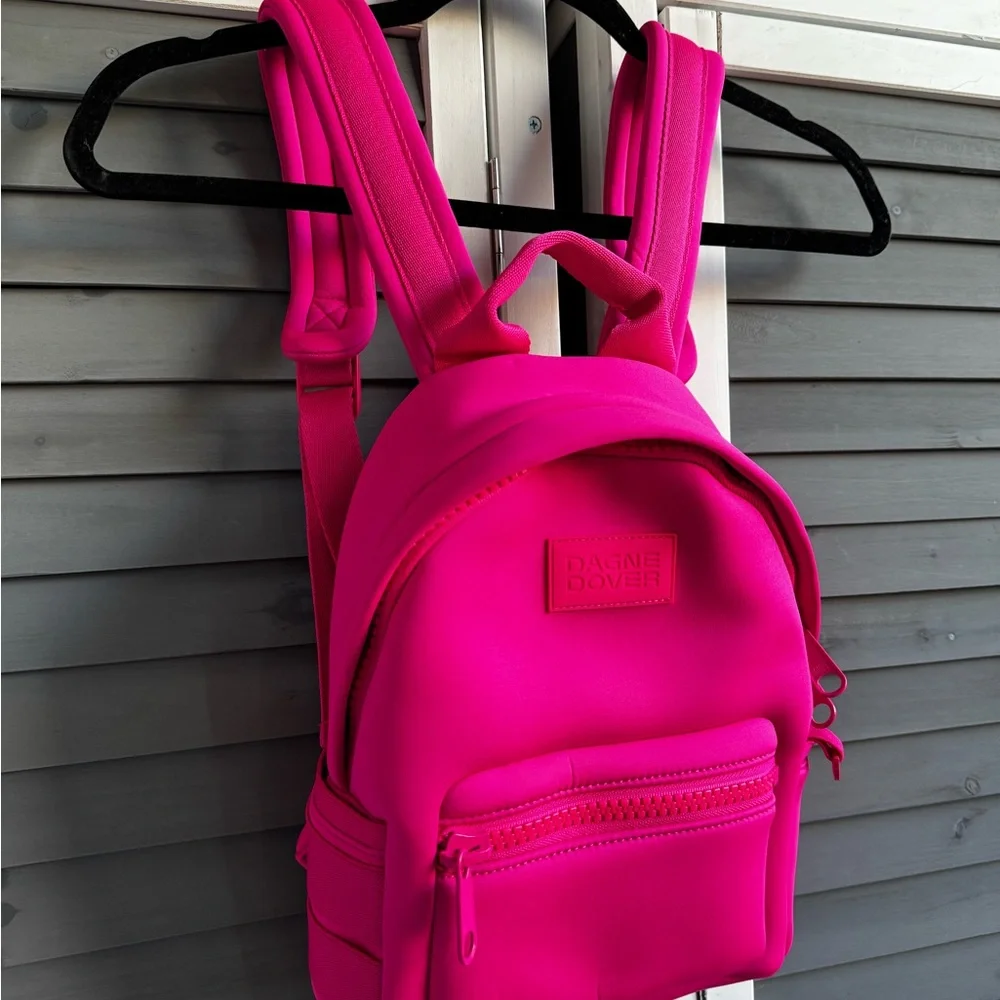 Dagne Dover Mini Neon Pink Backpack - Picture 1 of 7